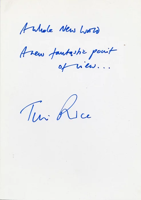 Tim Rice autograph