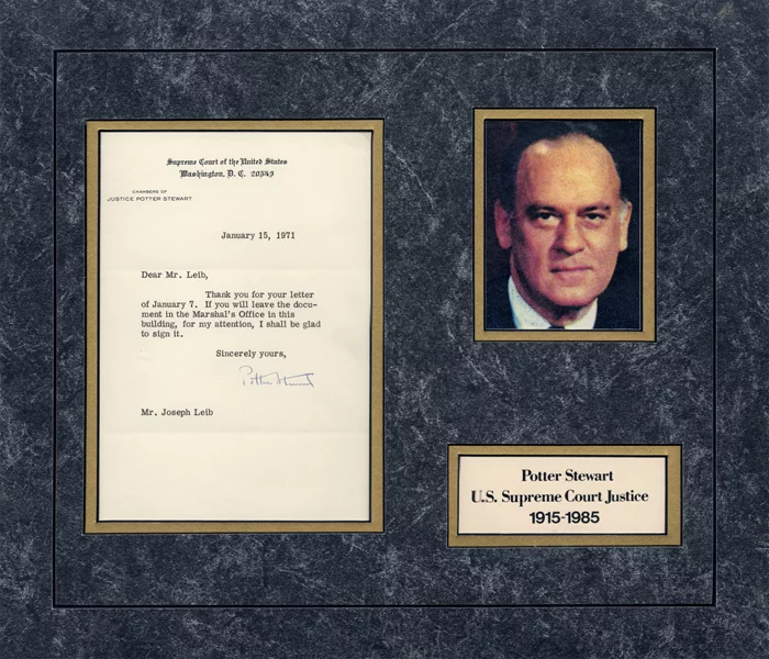 Potter Stewart autograph