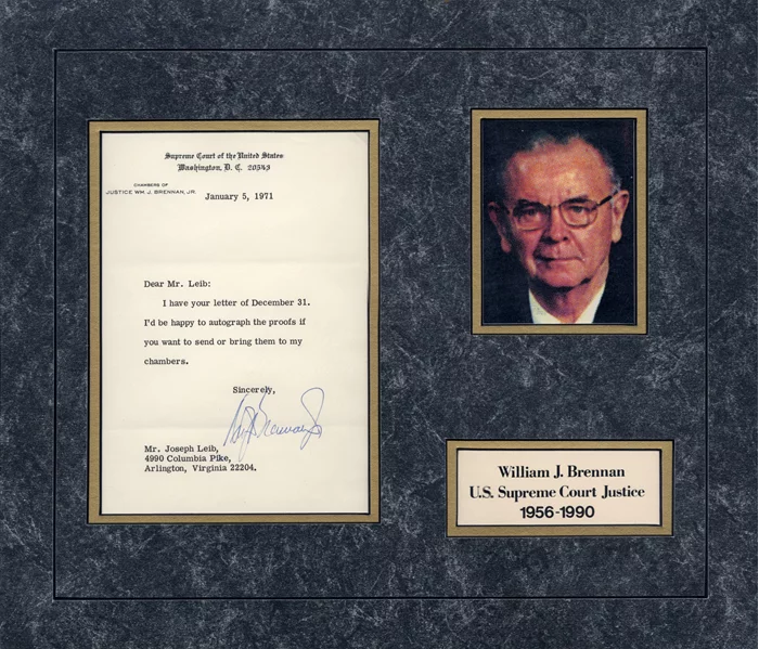 William Brennan autograph