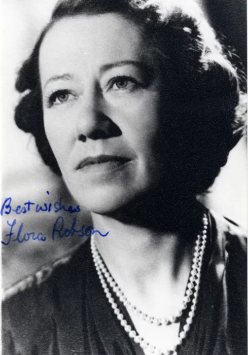Flora Robson autograph