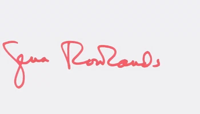 Gena Rowlands autograph