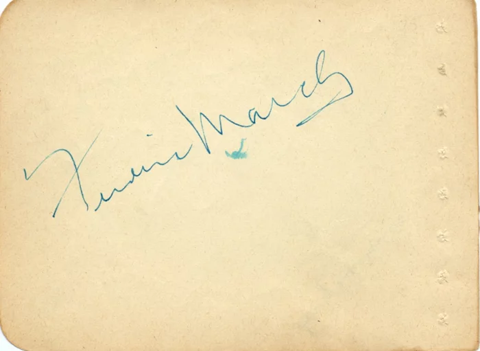 Fredric March autograph