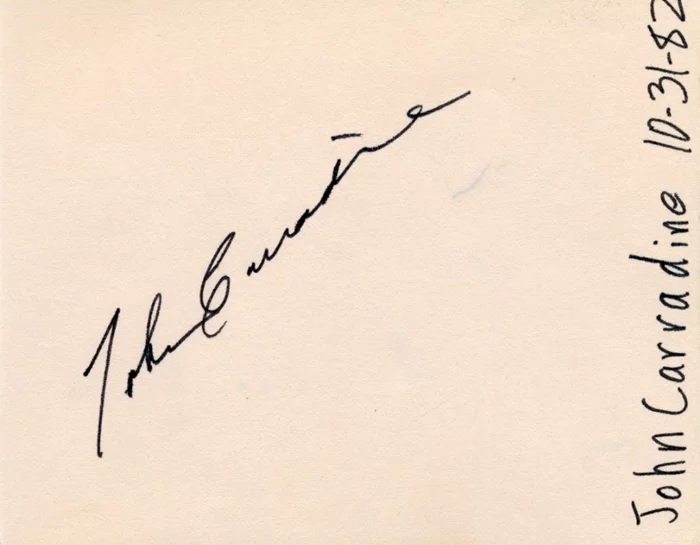 John Carradine autograph