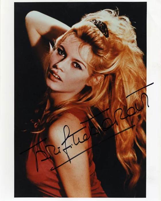 Brigitte Bardot autograph