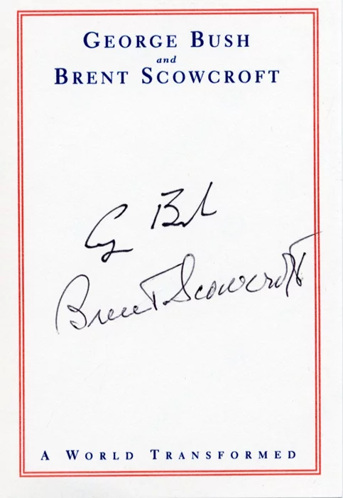 George Bush autograph