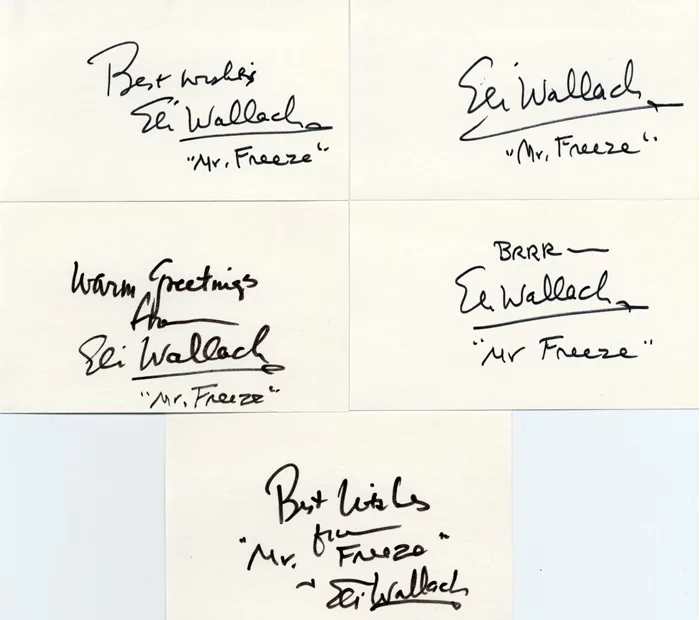Eli Wallach autograph