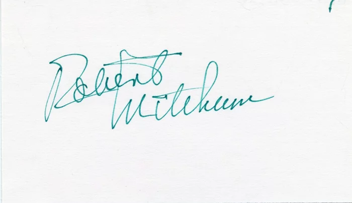 Robert Mitchum autograph