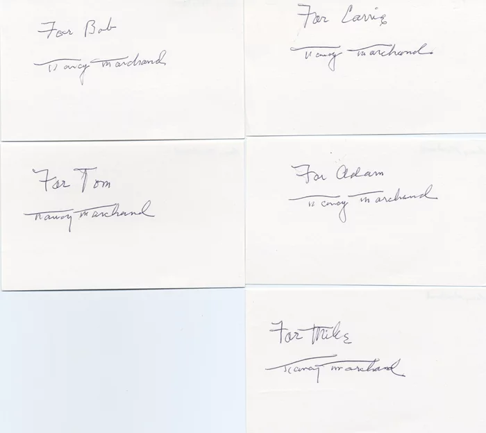 Nancy Marchand autograph