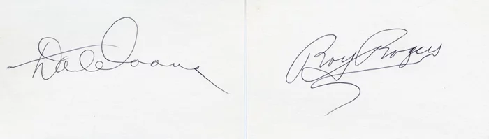 Roy Rogers and Dale Evans autograph
