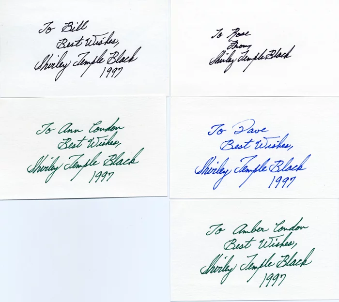 Shirley Temple-Black autograph
