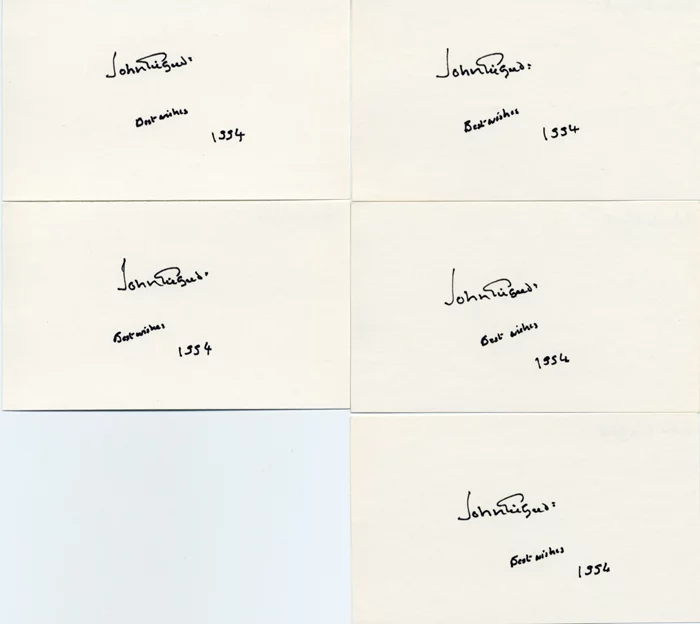 John Gielgud autograph