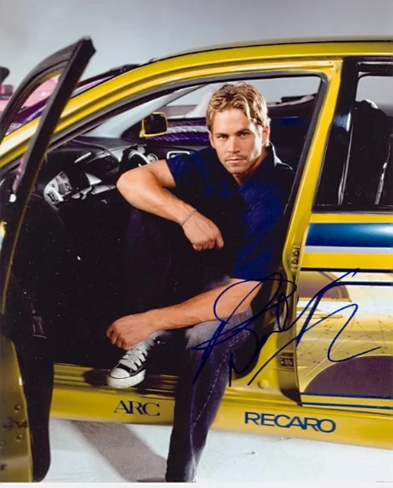 Paul Walker autograph