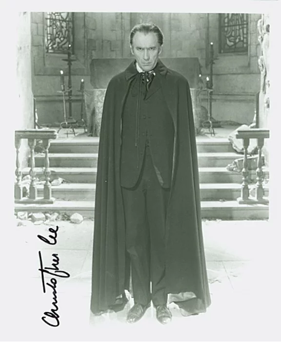Christopher Lee autograph