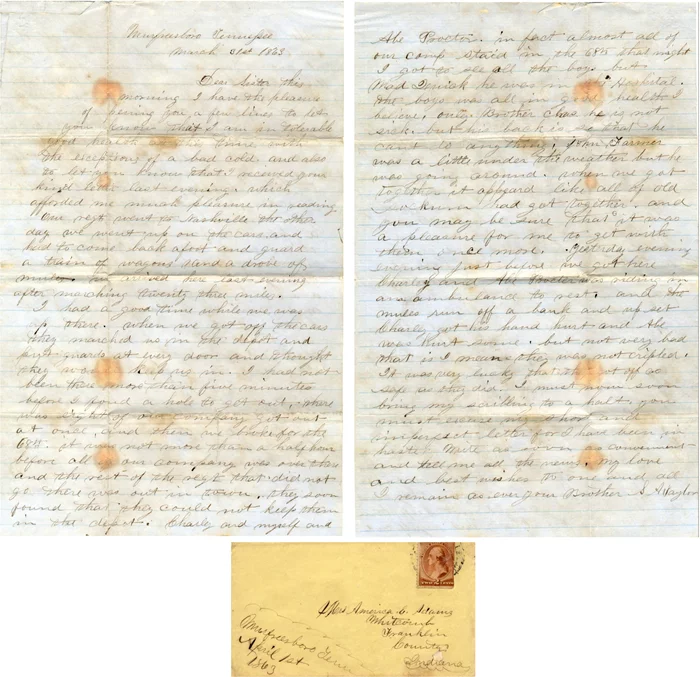 Civil War Letter autograph