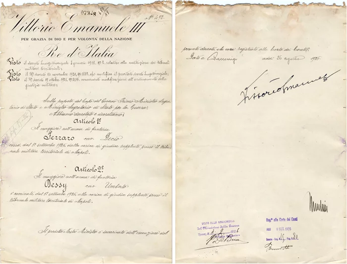 Benito Mussolini autograph