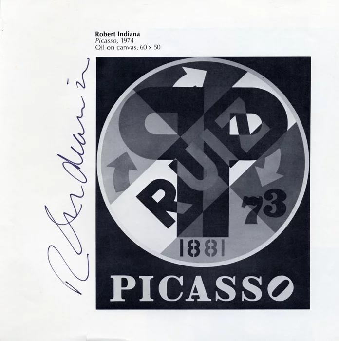 Robert Indiana autograph