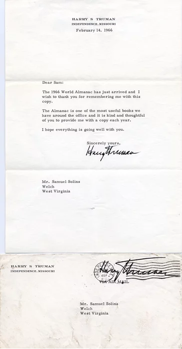 Harry S. Truman autograph