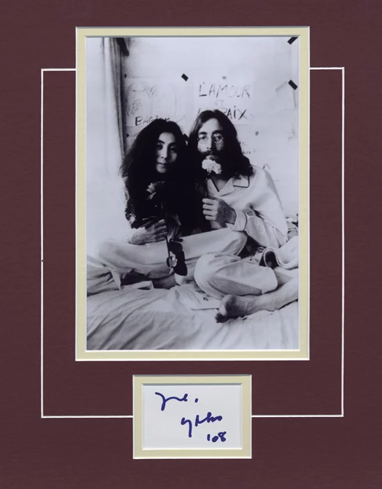 Yoko Ono autograph
