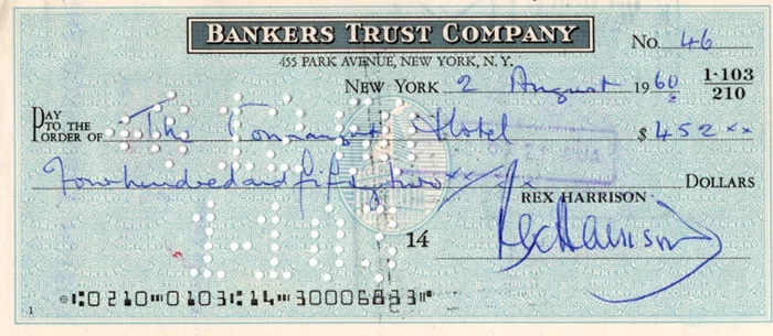 Rex Harrison autograph