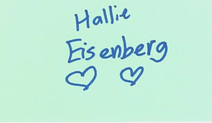 Hallie Eisenberg autograph