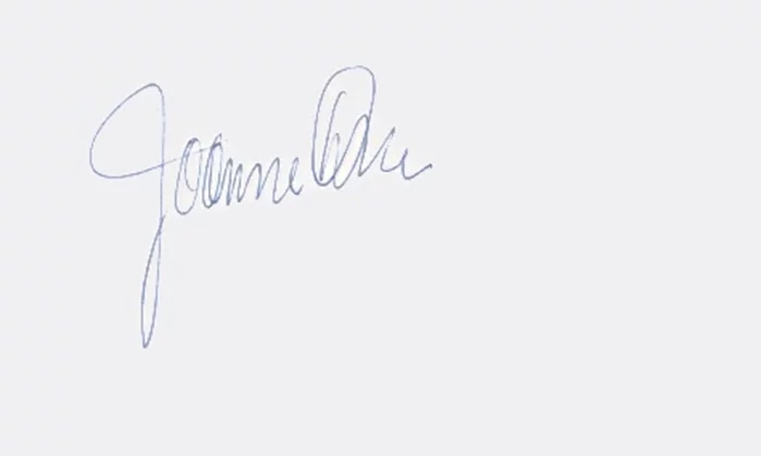Joanne Dru autograph