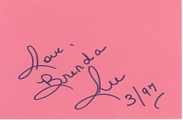 Brenda Lee autograph
