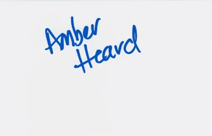 Amber Heard autograph