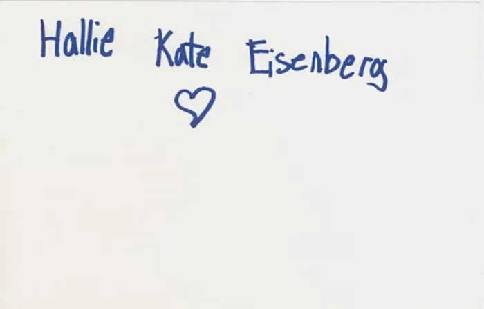 Hallie Eisenberg autograph