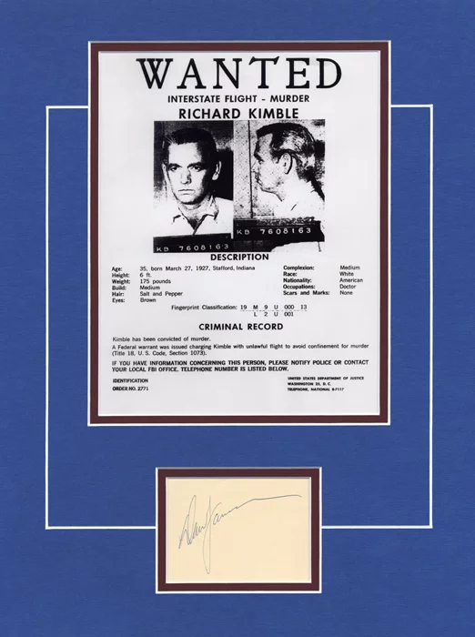 David Janssen autograph