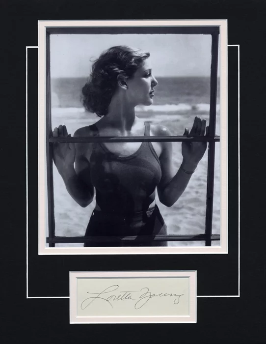 Loretta Young autograph