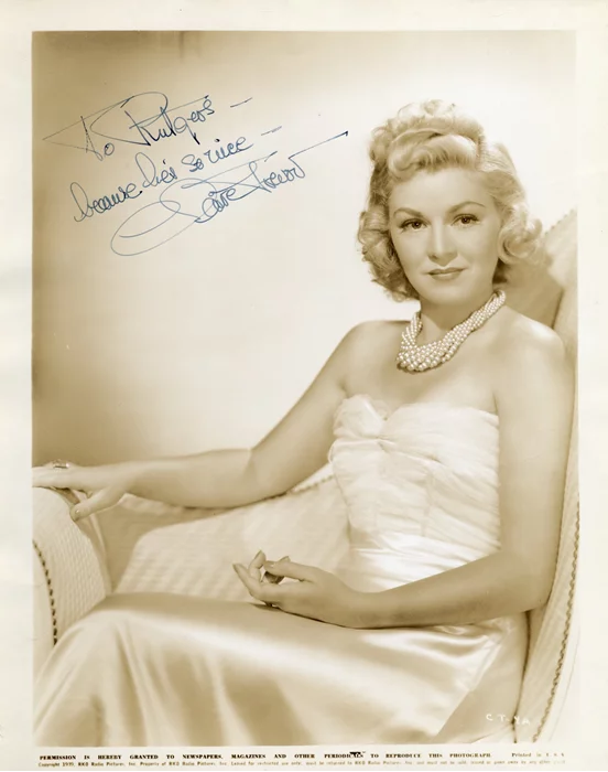 Claire Trevor autograph