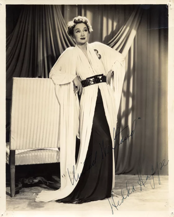 Hedda Hopper autograph
