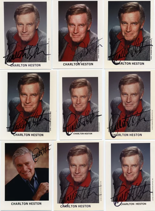 Charlton Heston autograph