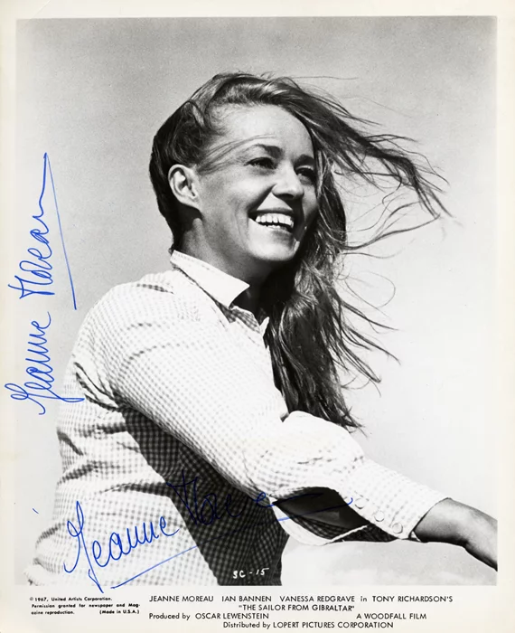 Jeanne Moreau autograph