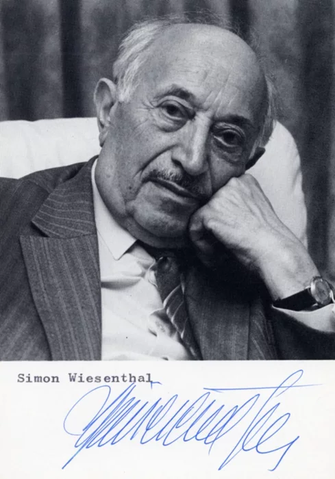 Simon Wiesenthal autograph