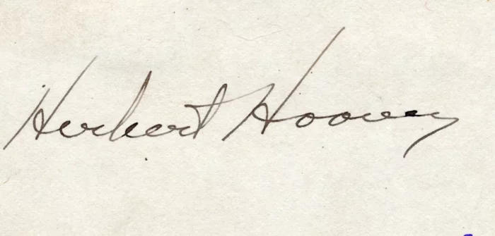 Herbert Hoover autograph