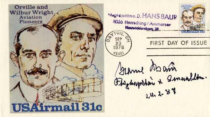 Hans Baur autograph