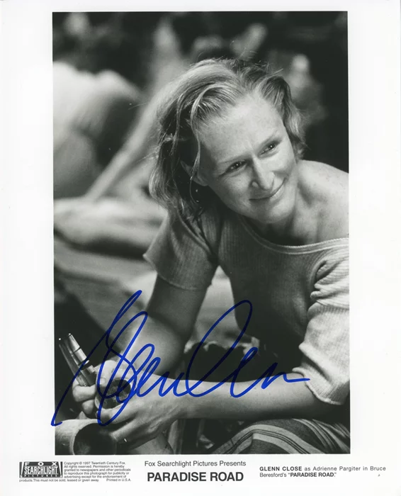 Glenn Close autograph