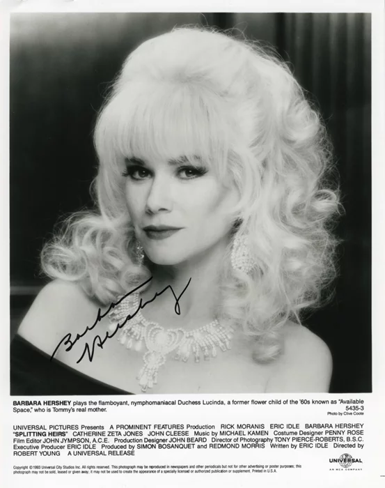 Barbara Hershey autograph