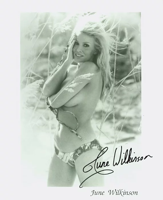 June Wilkinson autograph