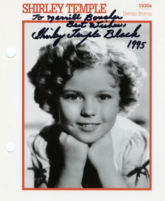 Shirley Temple Black autograph