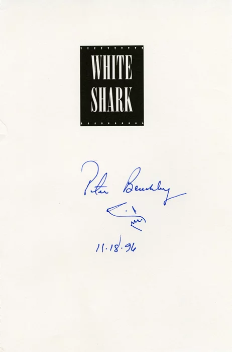 Peter Benchley autograph