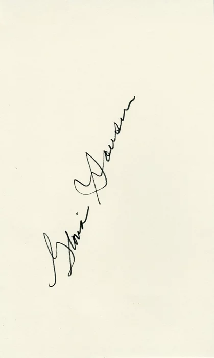Gloria Swanson autograph