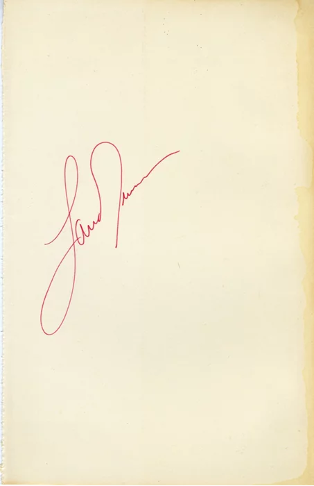 Lana Turner autograph