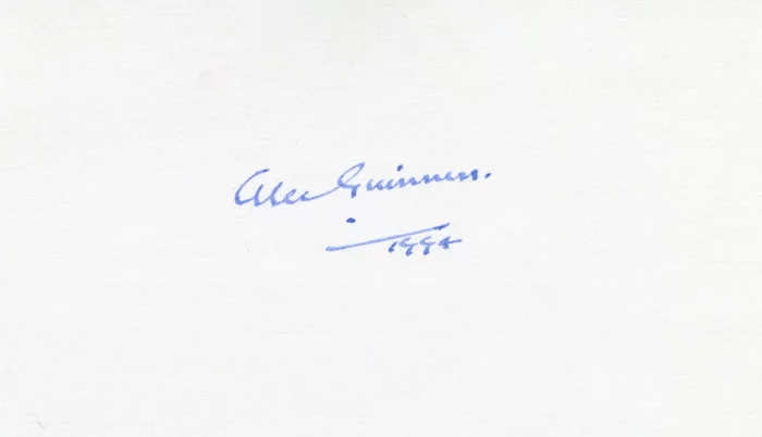 Alec Guinness autograph
