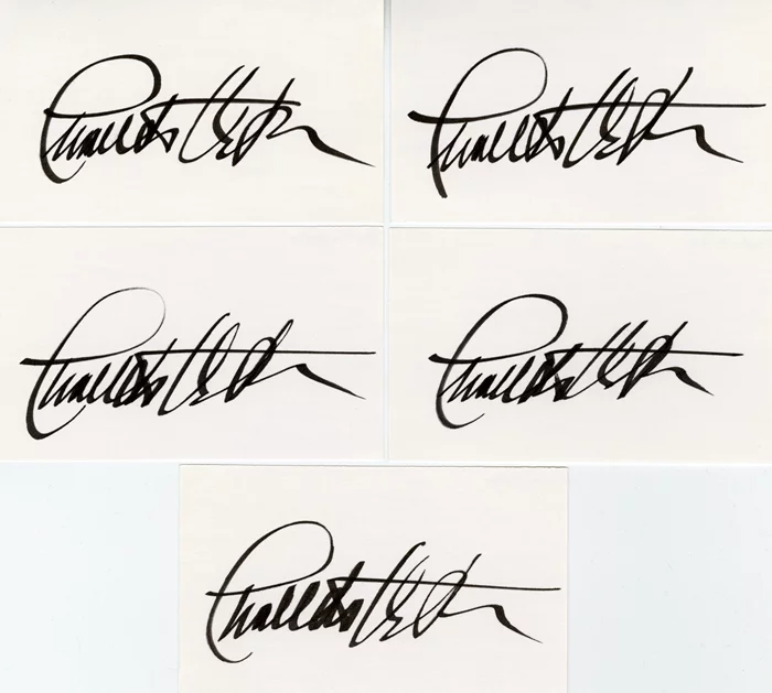 Charlton Heston autograph