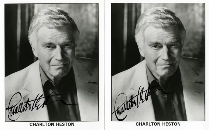 Charlton Heston autograph