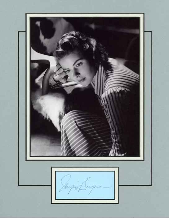 Ingrid Bergman autograph