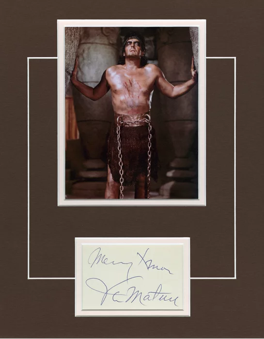 Victor Mature autograph