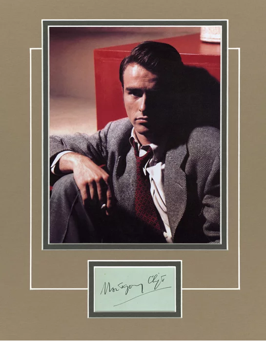 Montgomery Clift autograph